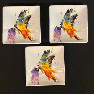 Dean Crouser Watercolor Kaleidoscope Butterfly Snack Plate